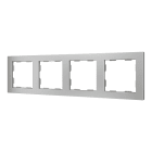 ZENNIO - ZS55. 4-gang Frame - Silver