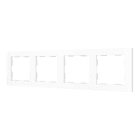 ZENNIO - ZS55. 4-gang Frame - Matt white