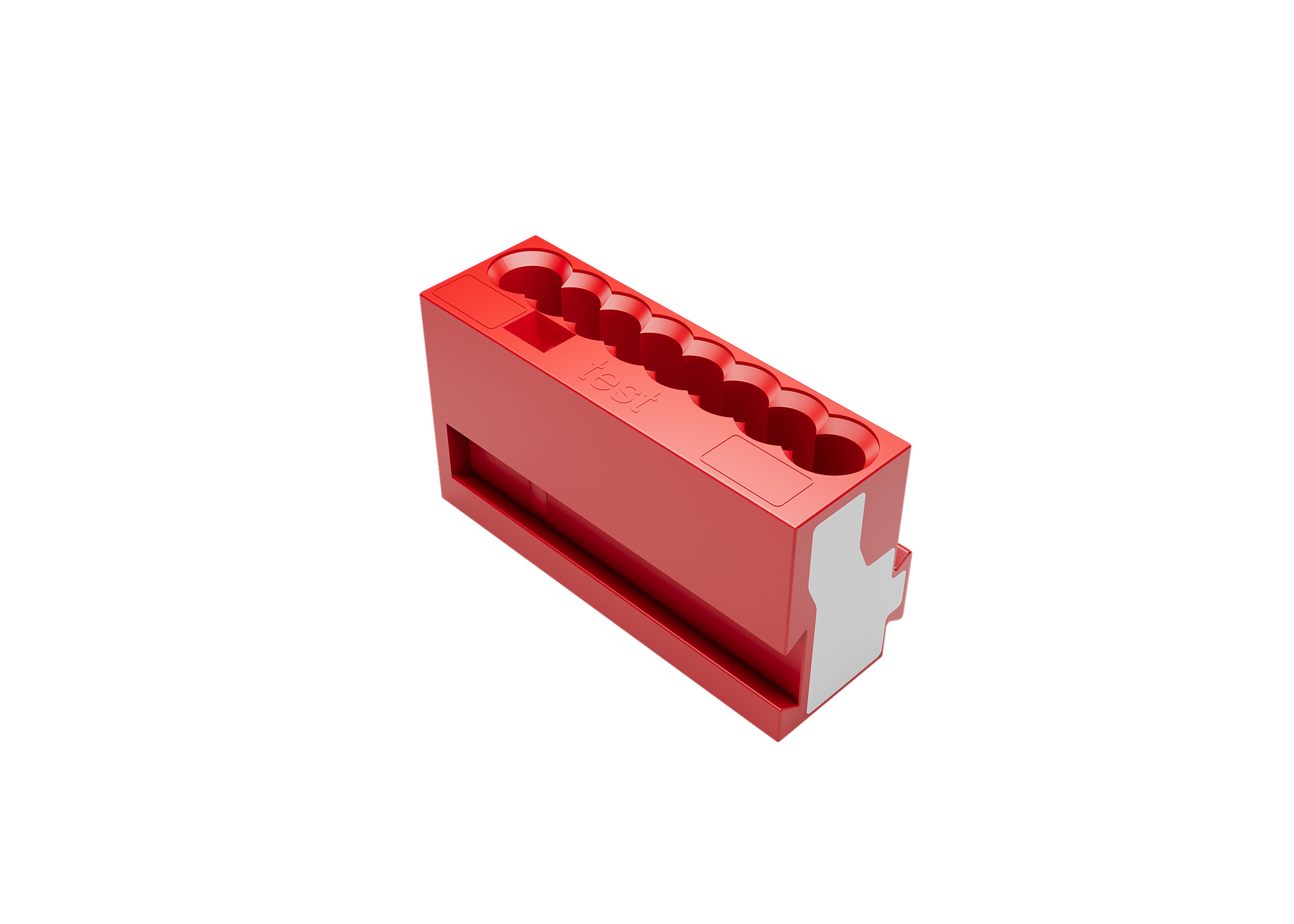 ZENNIO - 8-conductor micro connector for junction boxes. Red
