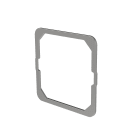 ZENNIO - Plaque de nivellement métallique pour famille Flat 55 et Tecla 55 - 1,5 mm