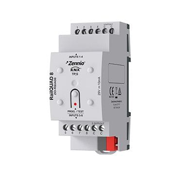 ZENNIO - RailQUAD 8. Module de 8 entrées analogiques-numériques pour rail DIN