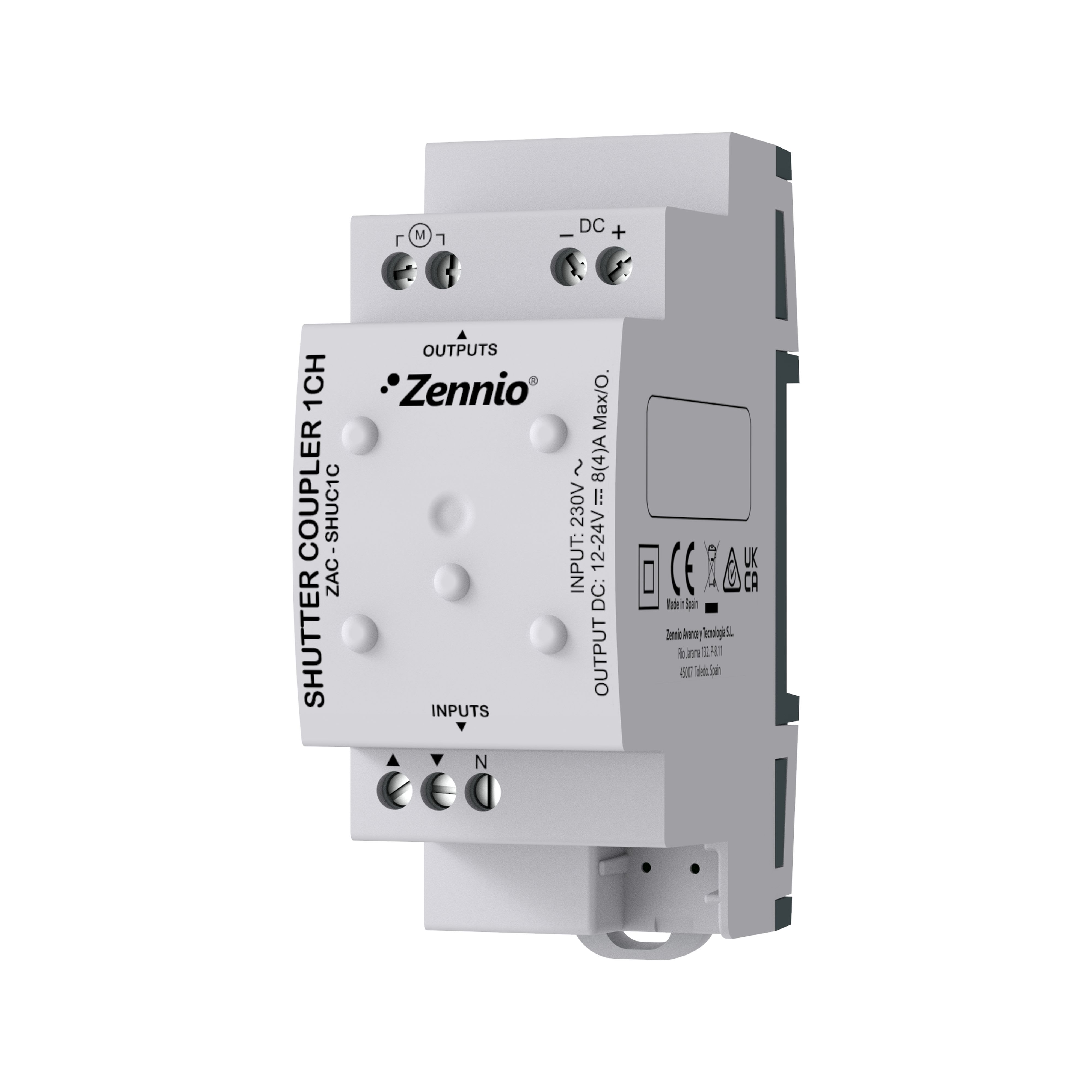 ZENNIO - AC/DC Shutter coupler for one channel