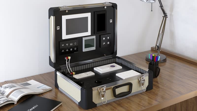 ZENNIO - Malette de démonstration : Appareillage Tactile et Mural - Appareils frontal...