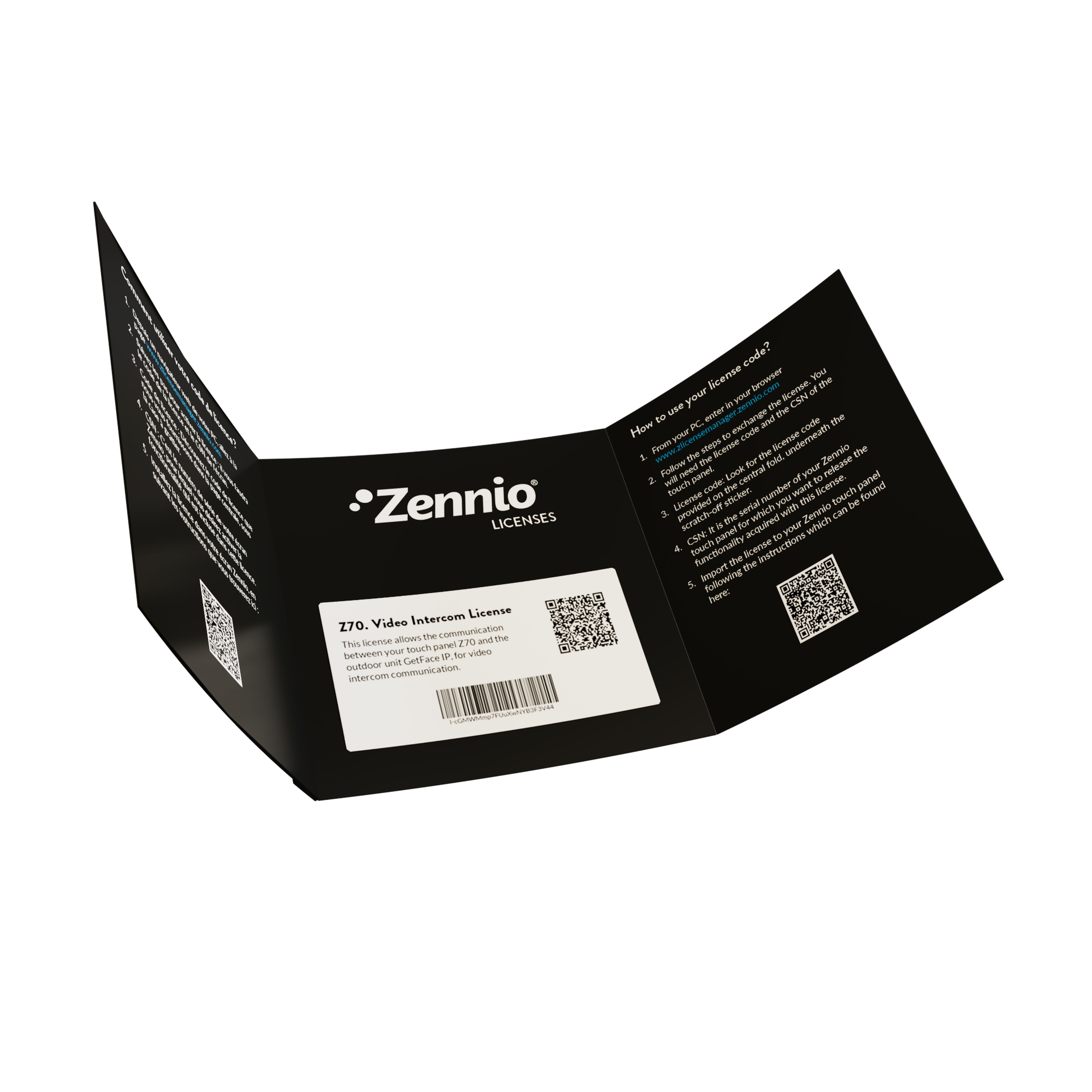 ZENNIO - Video Intercom License for Z50, Z70 & Z100. License box.