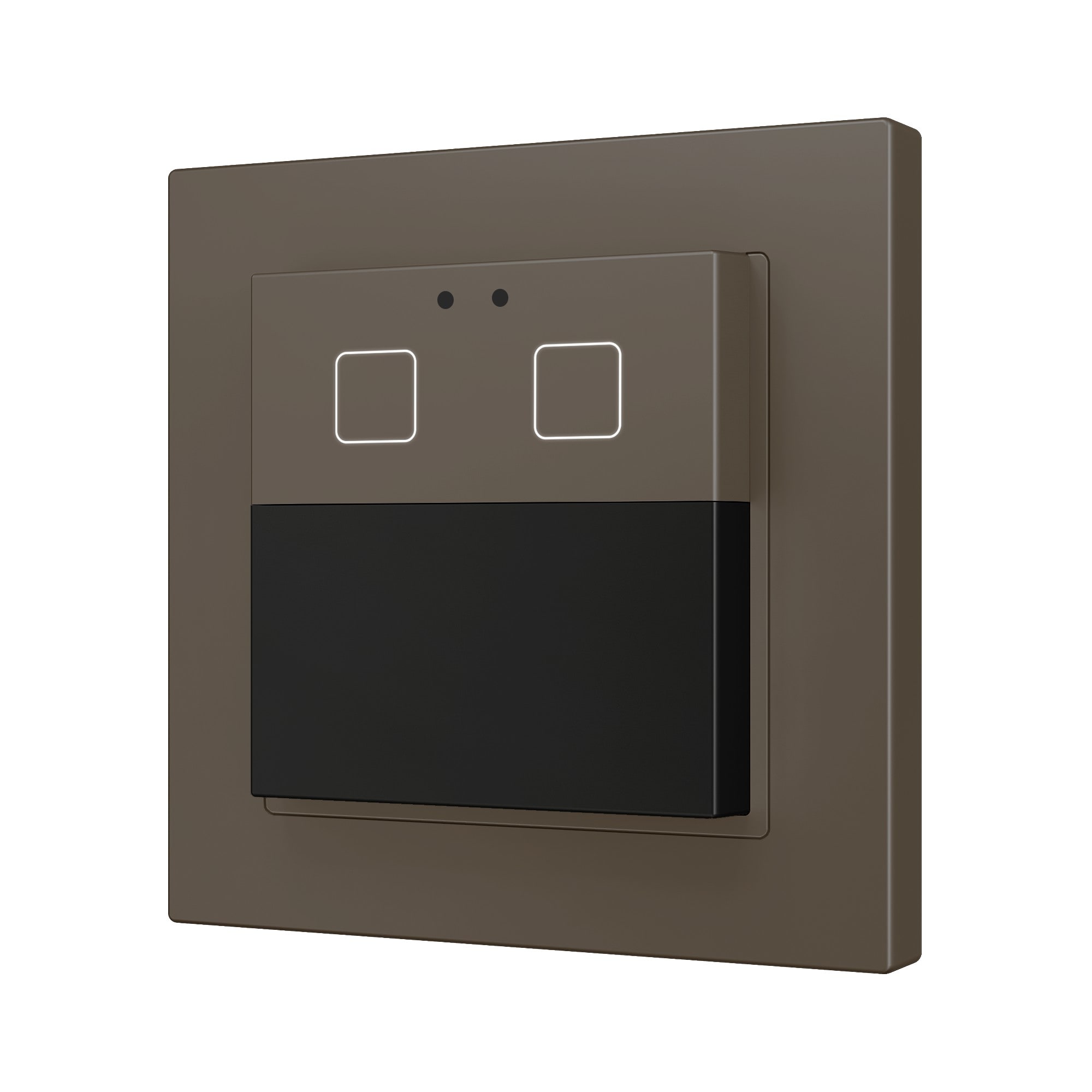 ZENNIO FRANCE - Presentia W2 v2. Détecteur de mouvement KNX sur mur - 2 boutons - Moka