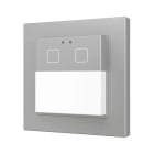 ZENNIO - Presentia W2 v2. Détecteur de mouvement KNX sur mur - 2 boutons - Argent
