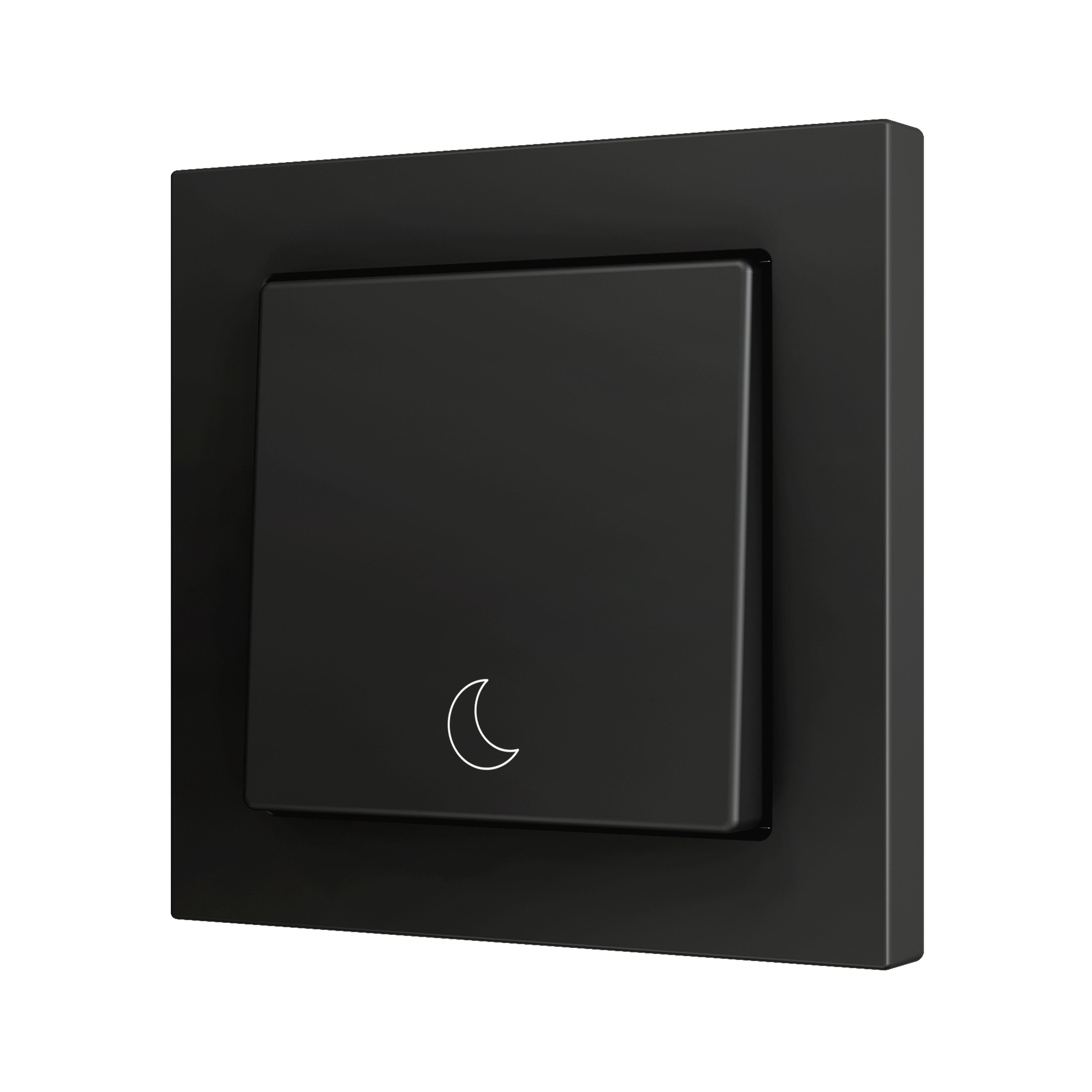 ZENNIO - ZS55. Bouton poussoir "Soft" simple pour 1 entrée binaire 55 x 55 mm ? Anthra...