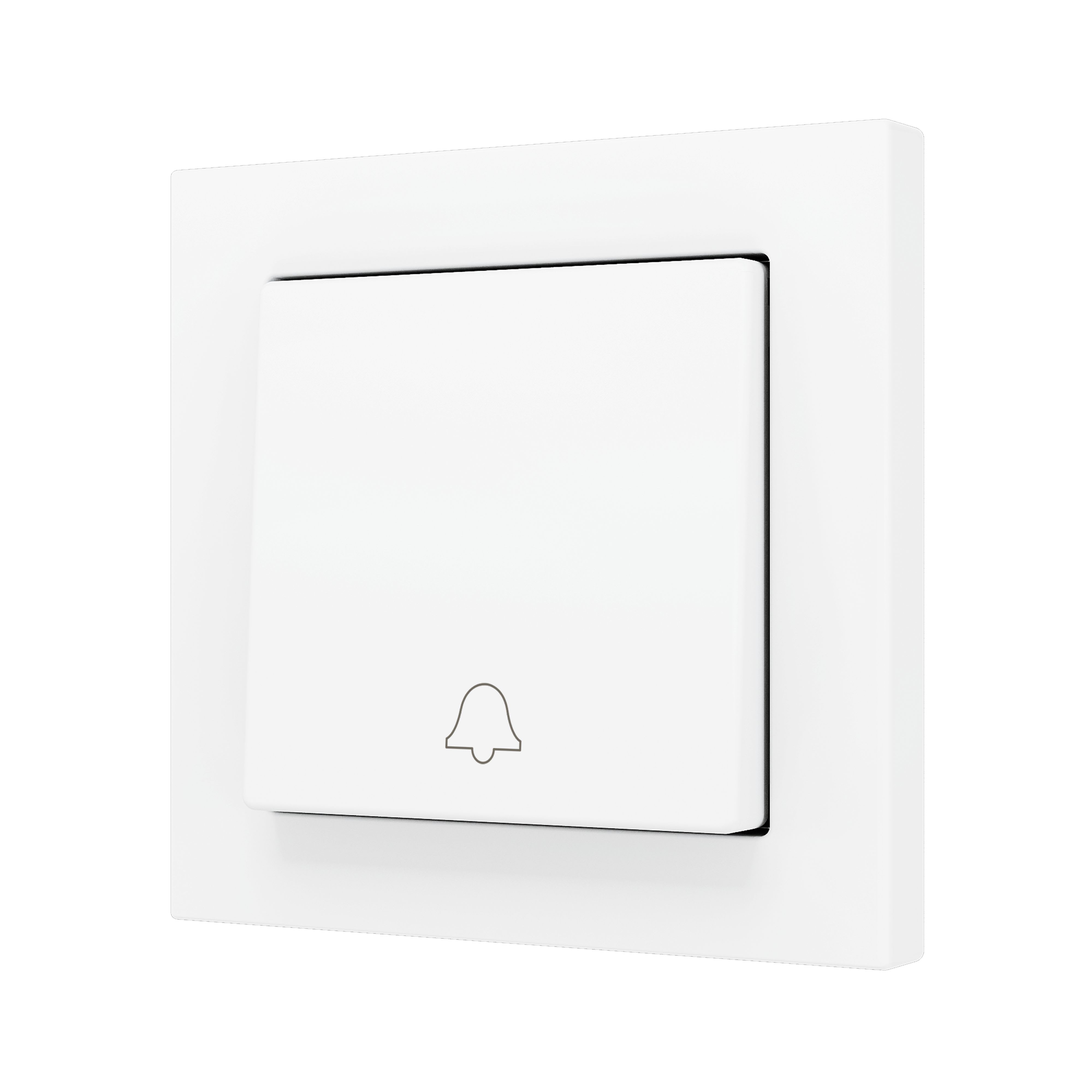 ZENNIO - ZS55. Simple Soft push button for 1 binary input 55x55 mm ? Doorbell icon - M...