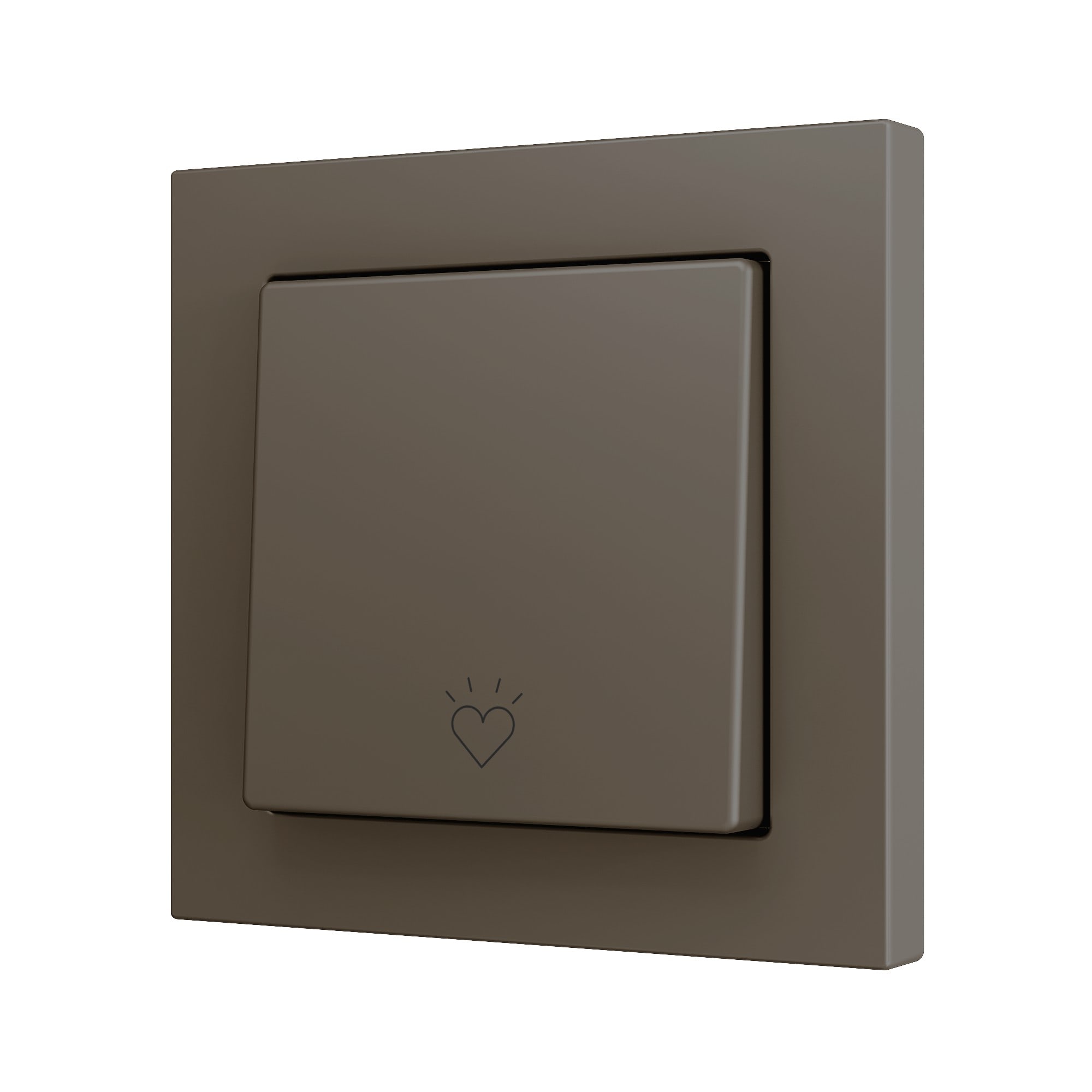 ZENNIO FRANCE - ZS55. Bouton poussoir "Soft" simple pour 1 entrée binaire 55 x 55 mm - Moka -...