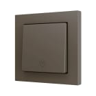 ZENNIO FRANCE - ZS55. Bouton poussoir "Soft" simple pour 1 entrée binaire 55 x 55 mm - Moka -...