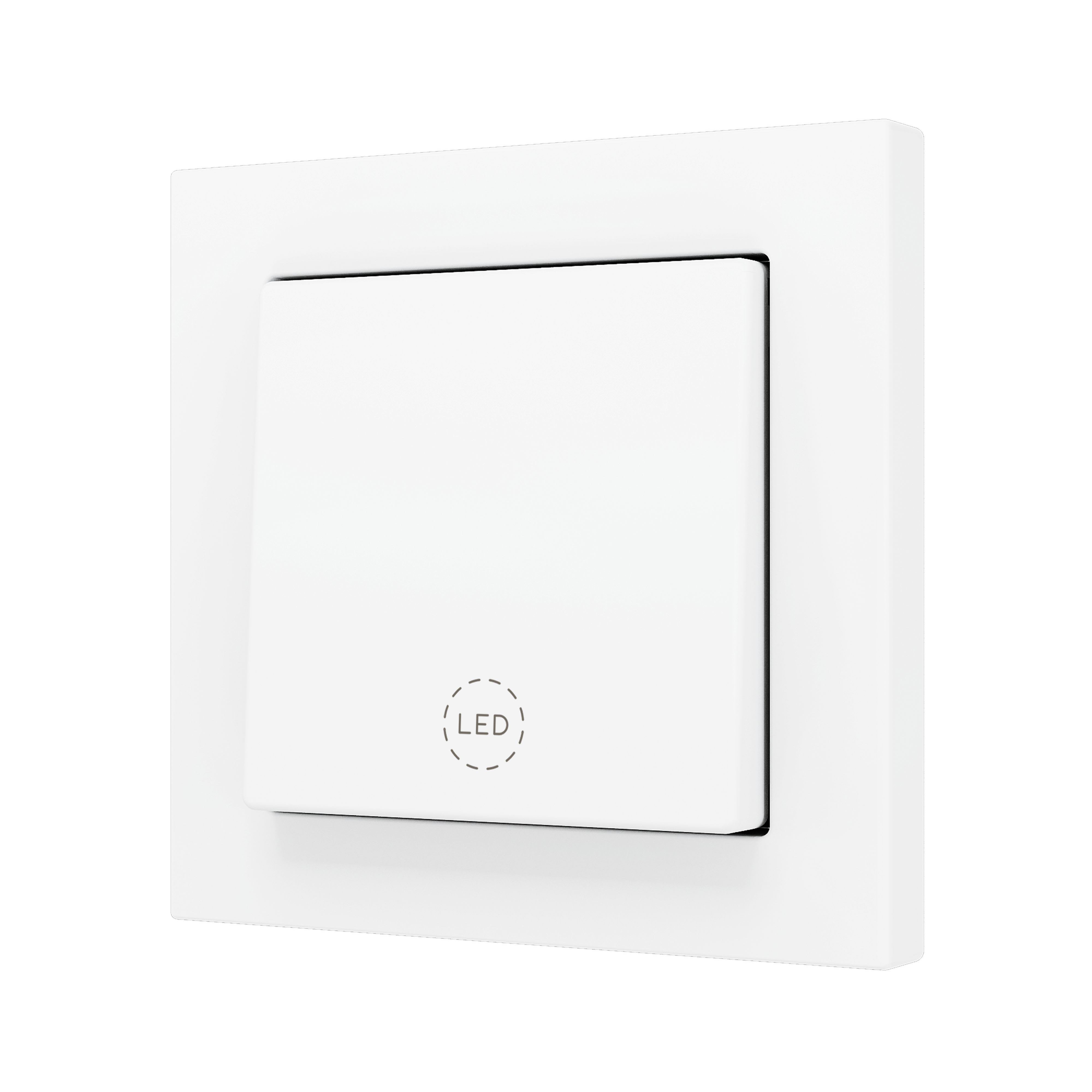 ZENNIO - ZS55. Simple Soft push button for 1 binary input 55x55 mm ? Matt white - Cust...