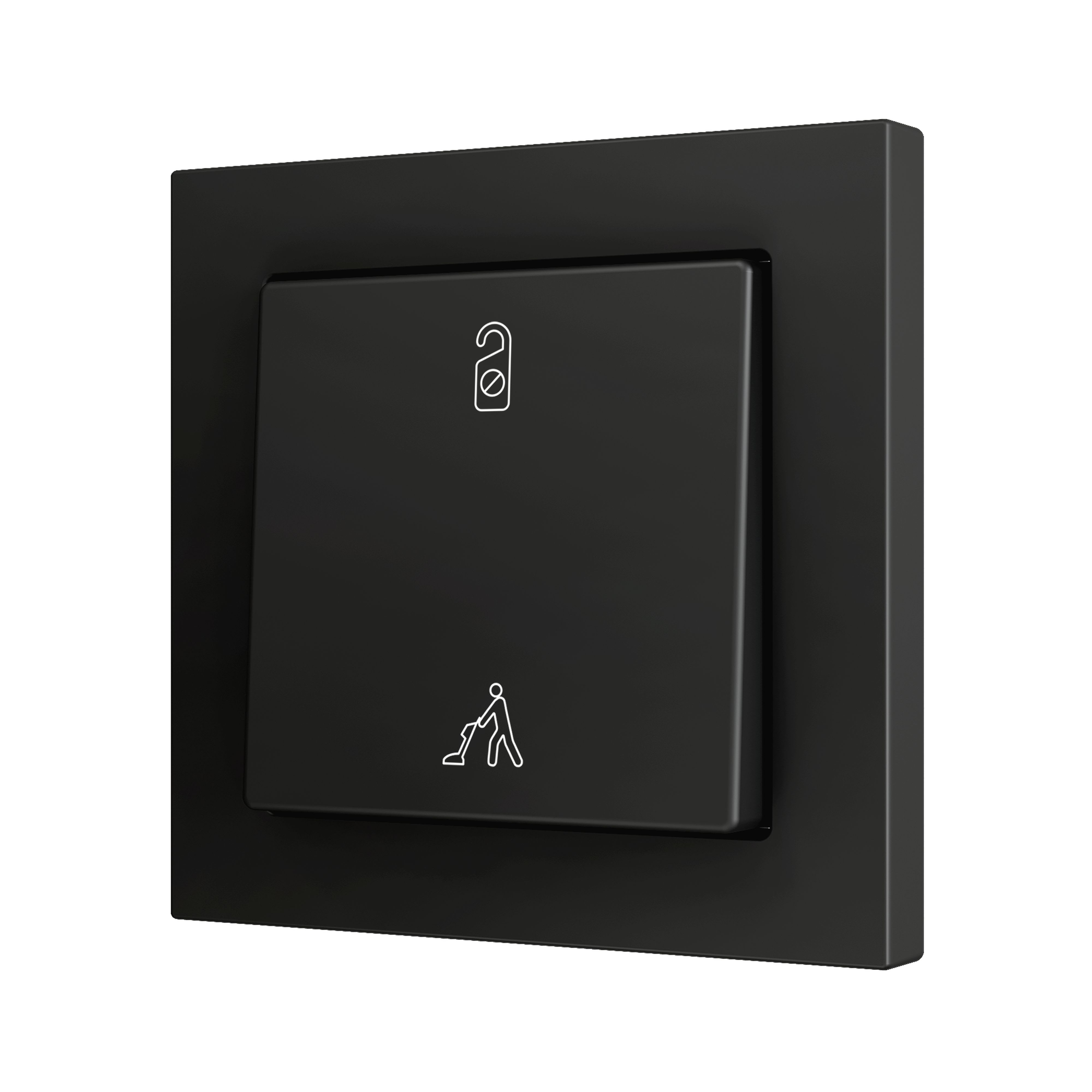 ZENNIO - ZS55. Bouton poussoir "Soft" simple pour 2 entrées binaires 55 x 55 mm ? Anth...