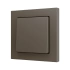 ZENNIO FRANCE - ZS55. Bouton poussoir "Soft" simple pour 2 entrées binaires 55 x 55 mm - Moka