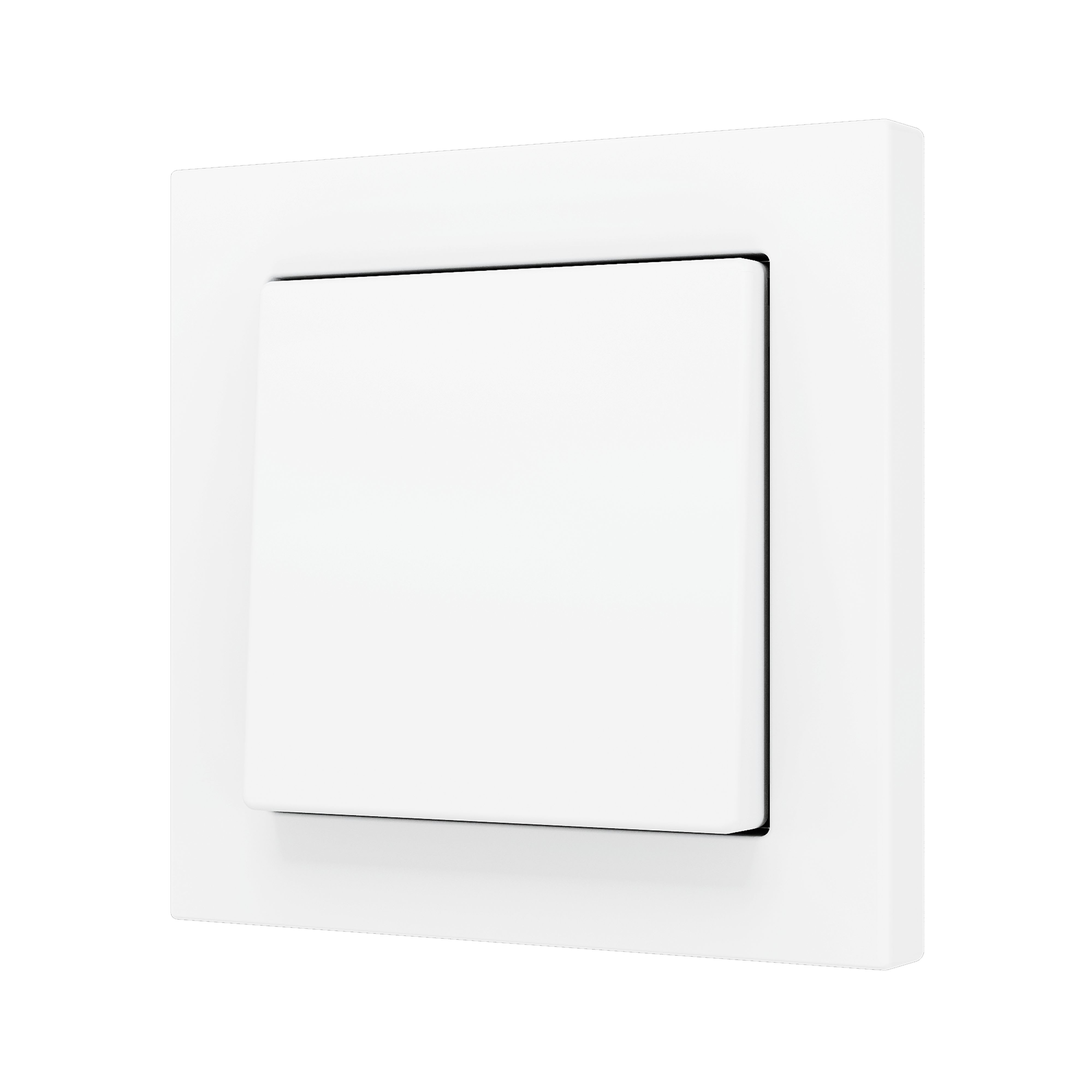 ZENNIO - ZS55. Bouton poussoir "Soft" simple pour 2 entrées binaires 55 x 55 mm ? Blan...