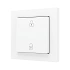 ZENNIO - ZS55. Bouton poussoir "Soft" simple pour 2 entrées binaires 55 x 55 mm ? Blan...