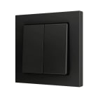 ZENNIO - ZS55. Double Soft push button for 2 binary inputs 55x55 mm ? Anthracite