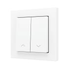ZENNIO - ZS55. Double Soft push button for 2 binary inputs 55x55 mm ? Shutter icon - M...