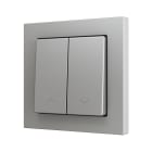 ZENNIO - ZS55. Bouton poussoir Soft double pour 2 entrées binaires 55 x 55 mm ? Icône ...