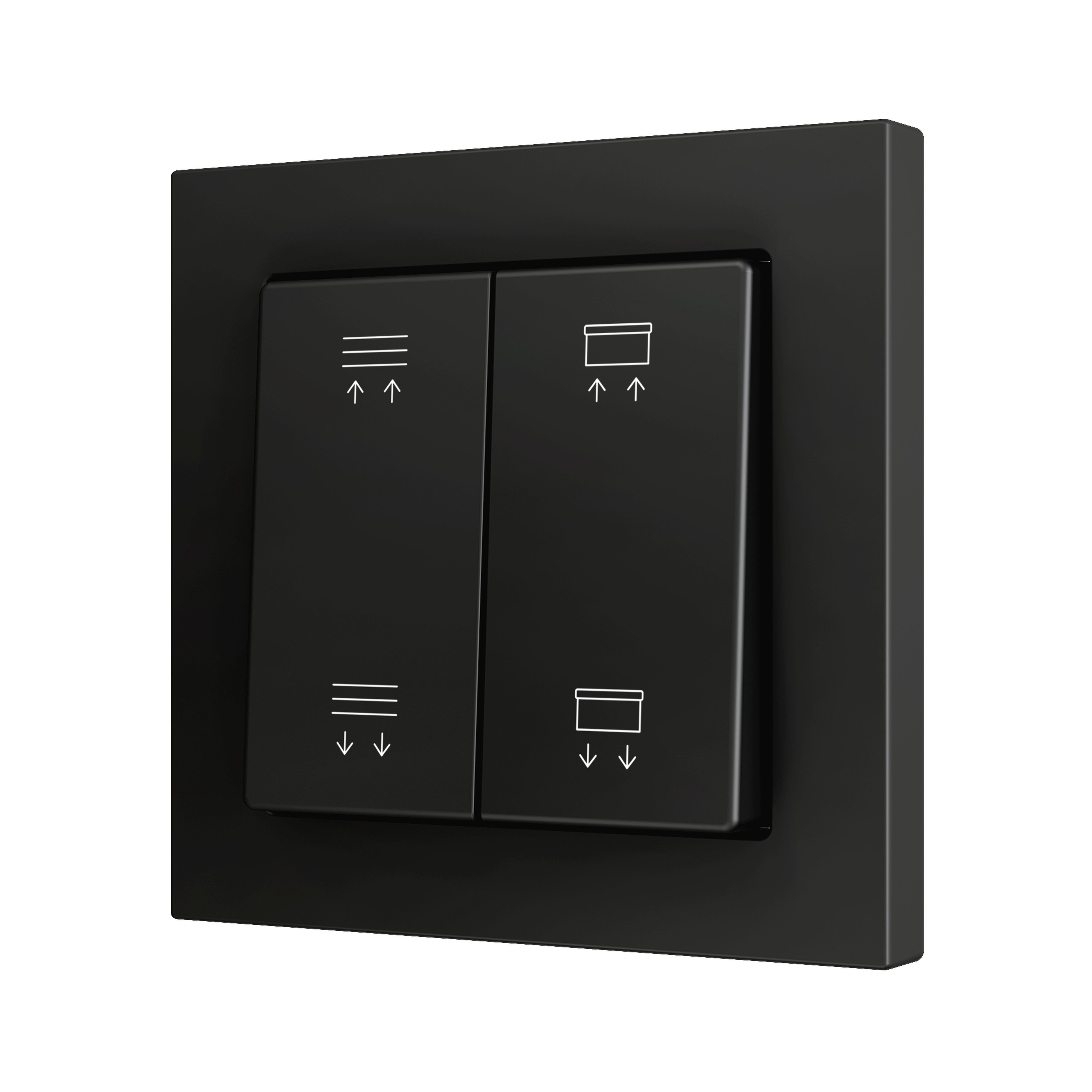 ZENNIO - ZS55. Double Soft push button for 4 binary inputs 55x55 mm ? Anthracite - Cus...