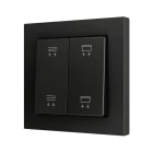 ZENNIO - ZS55. Bouton poussoir "Soft" double pour 4 entrées binaires 55 x 55 mm ? Anth...