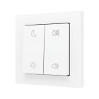 ZENNIO - ZS55. Double Soft push button for 4 binary inputs 55x55 mm ? Matt white - Cus...