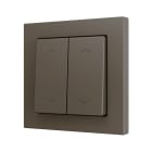 ZENNIO FRANCE - ZS55. Bouton poussoir Soft double pour 4 entrées binaires 55 x 55 mm - Icône ...