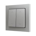 ZENNIO - ZS55. Double Soft push button for 4 binary inputs 55x55 mm ? Shutter icon - S...