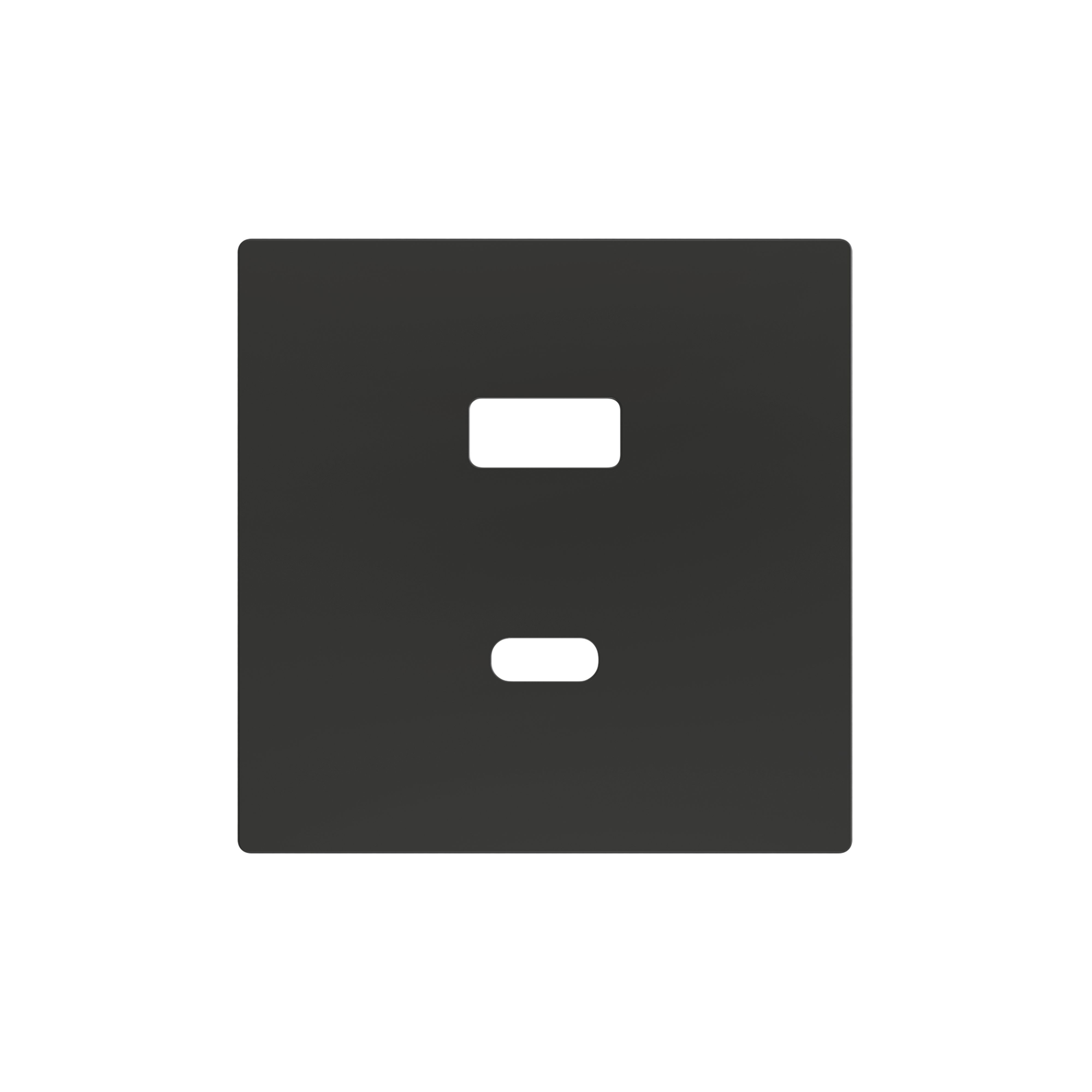 ZENNIO - ZS55. Cover plate for double USB C+A charger 55x55 mm - Anthracite