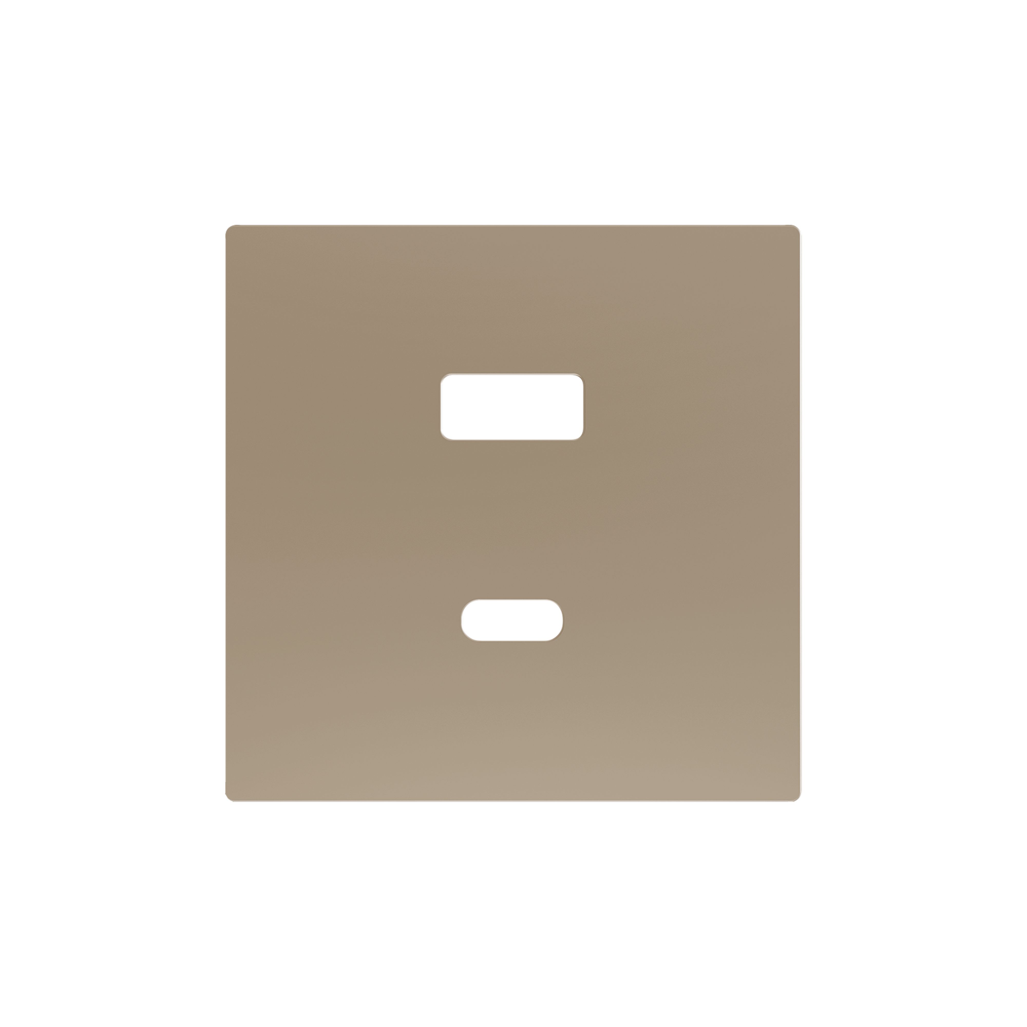 ZENNIO - ZS55. Cover plate for double USB C+A charger 55x55 mm - Champagne