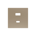 ZENNIO - ZS55. Cover plate for double USB C+A charger 55x55 mm - Champagne