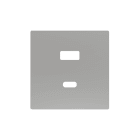 ZENNIO - ZS55. Cover plate for double USB C+A charger 55x55 mm - Silver