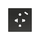 ZENNIO - ZS55. Euro-American socket cover with USB C 55x55 mm - Anthracite