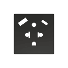 ZENNIO - ZS55. Euro-American socket cover with USB C and A 55x55 mm - Anthracite