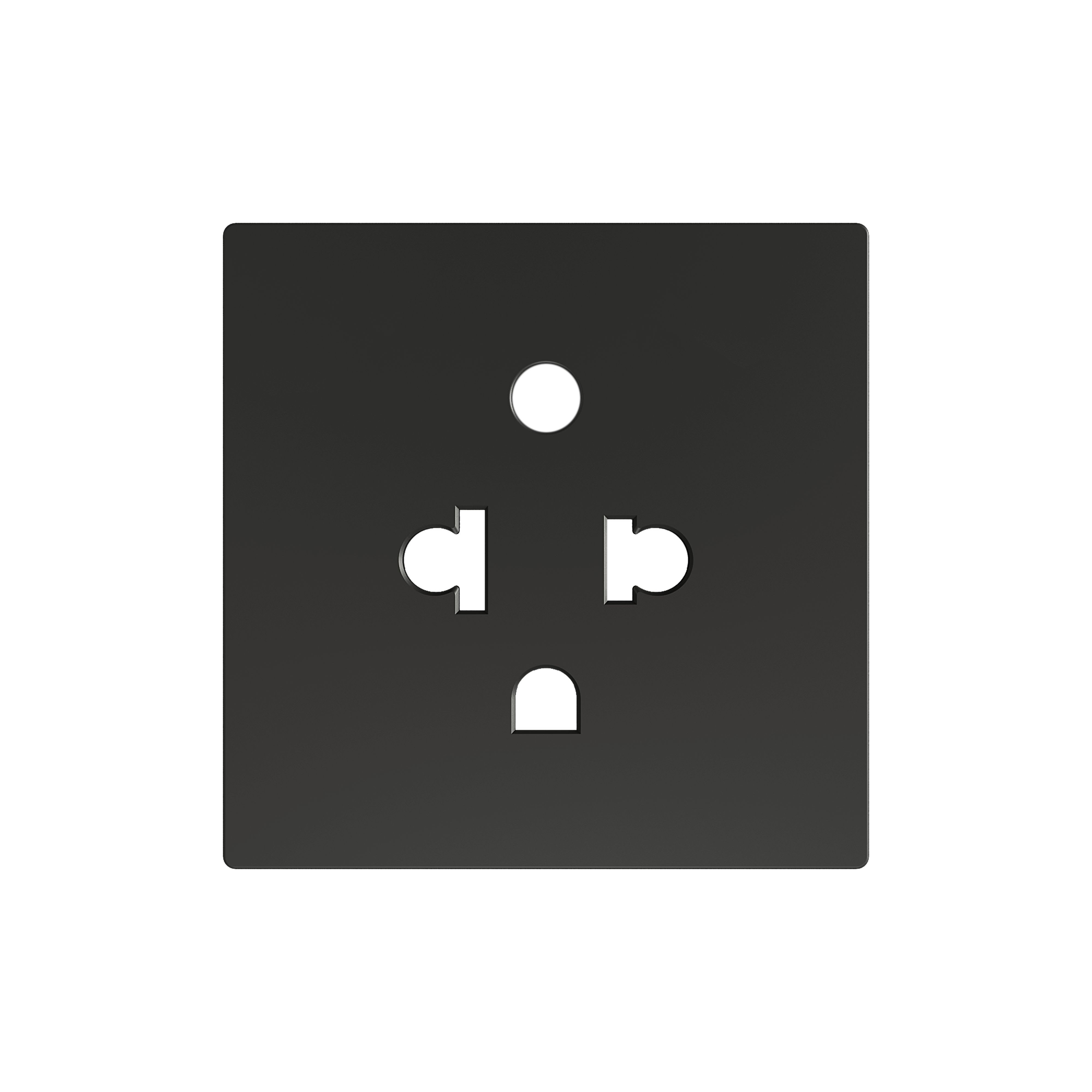 ZENNIO - ZS55. Cache pour base de prise euro-américain 55 x 55 mm - Anthracite