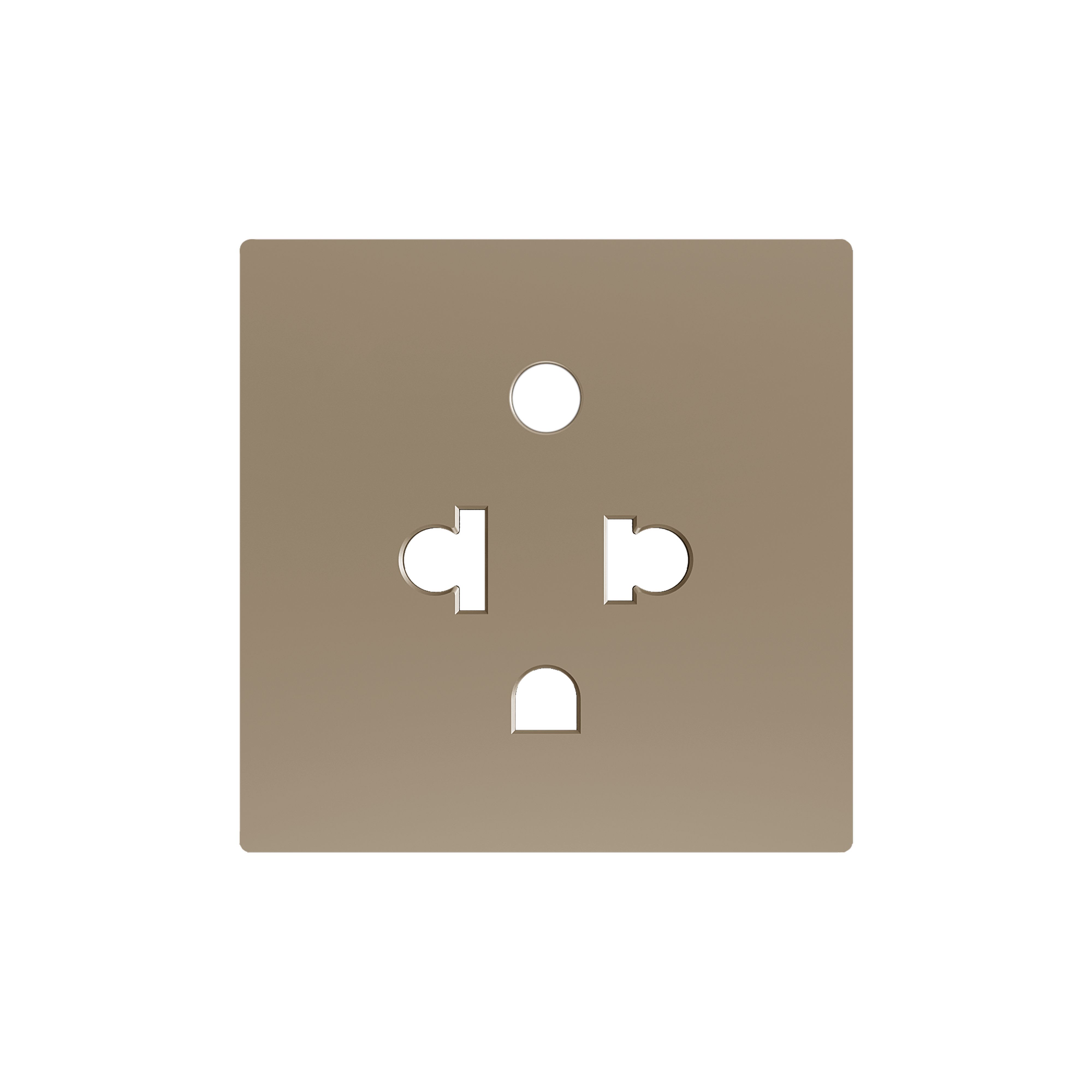 ZENNIO - ZS55. Cache pour base de prise euro-américain 55 x 55 mm - Champagne