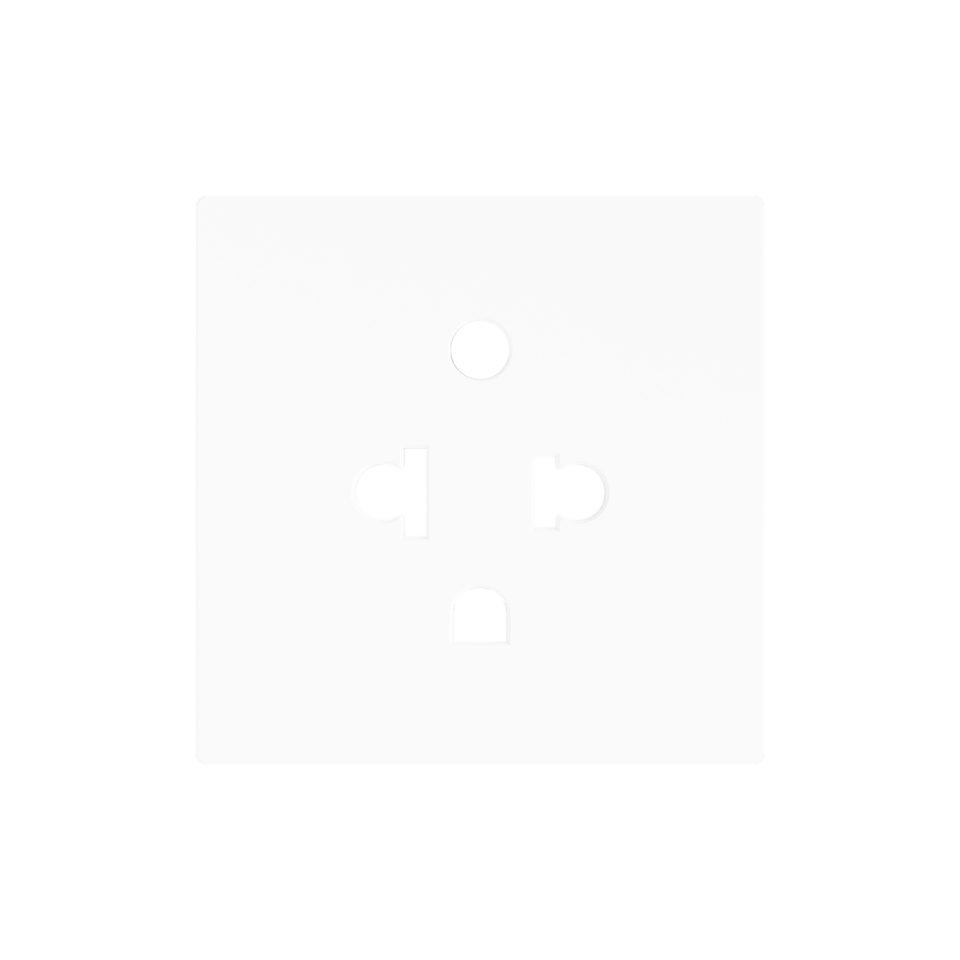 ZENNIO - ZS55. Euro-American socket cover 55x55 mm - Matt white