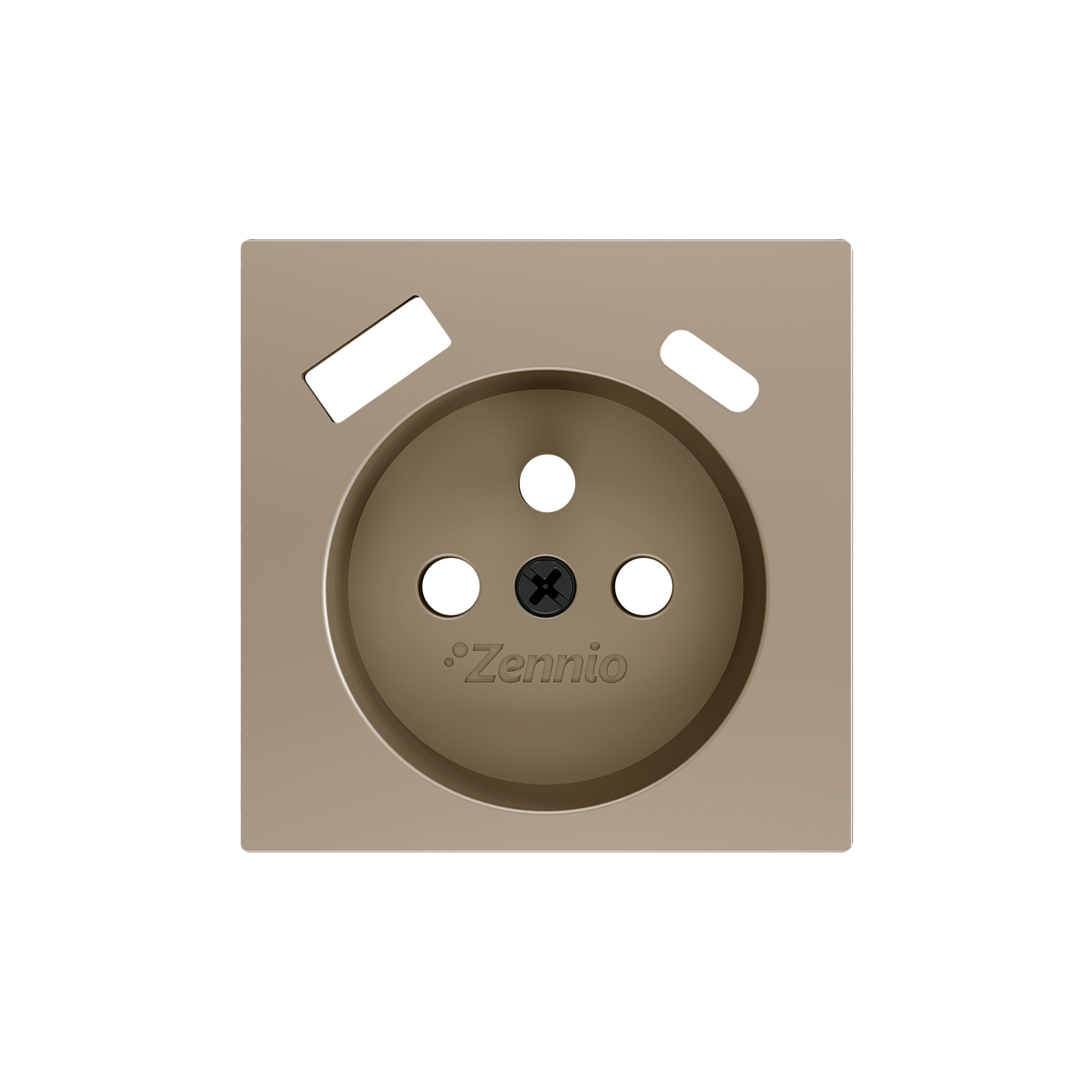 ZENNIO - ZS55. Cache pour base de prise française avec USB C et A 55 x 55 mm - Champagne