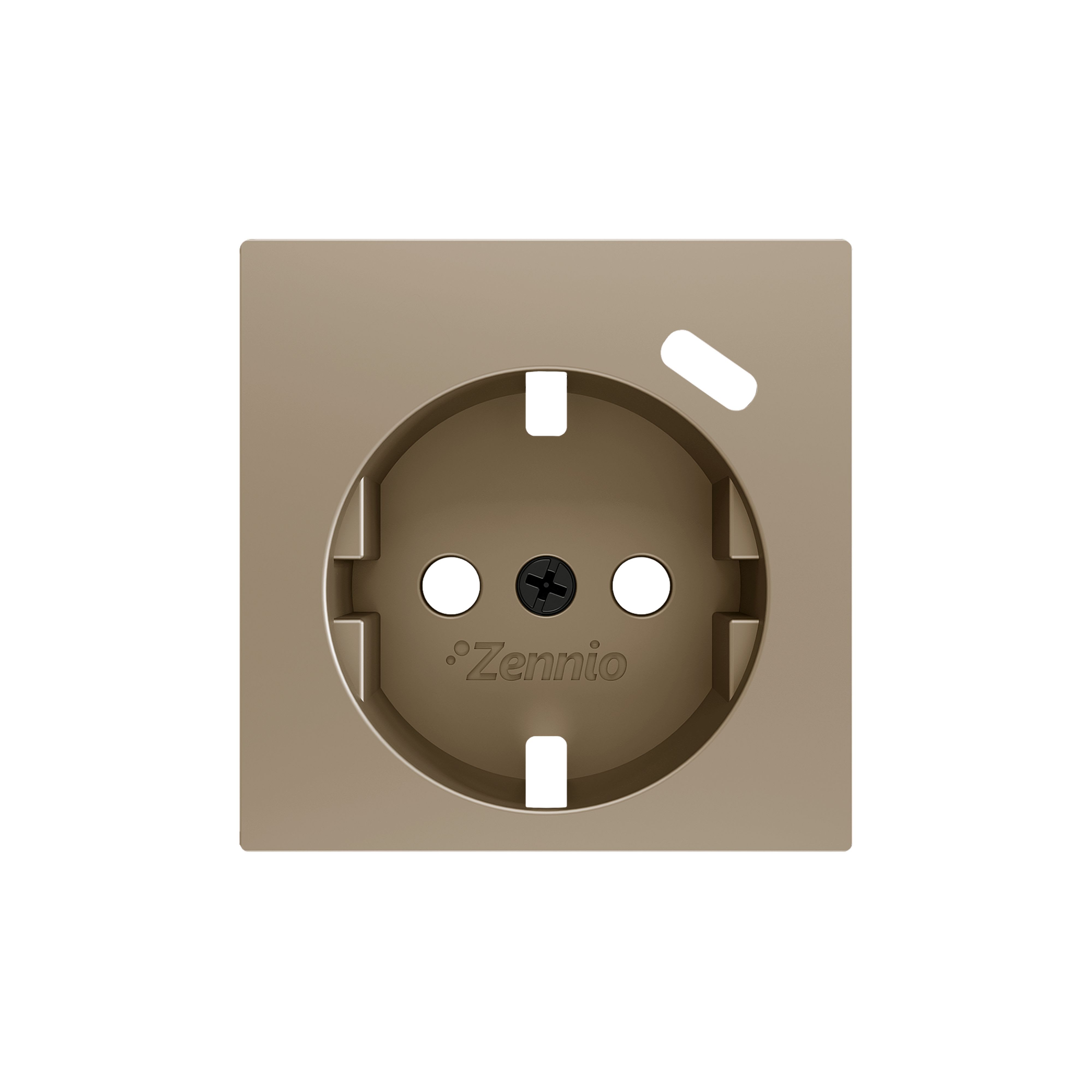 ZENNIO - ZS55. Cache pour base de prise Schuko avec USB C 55 x 55 mm - Champagne