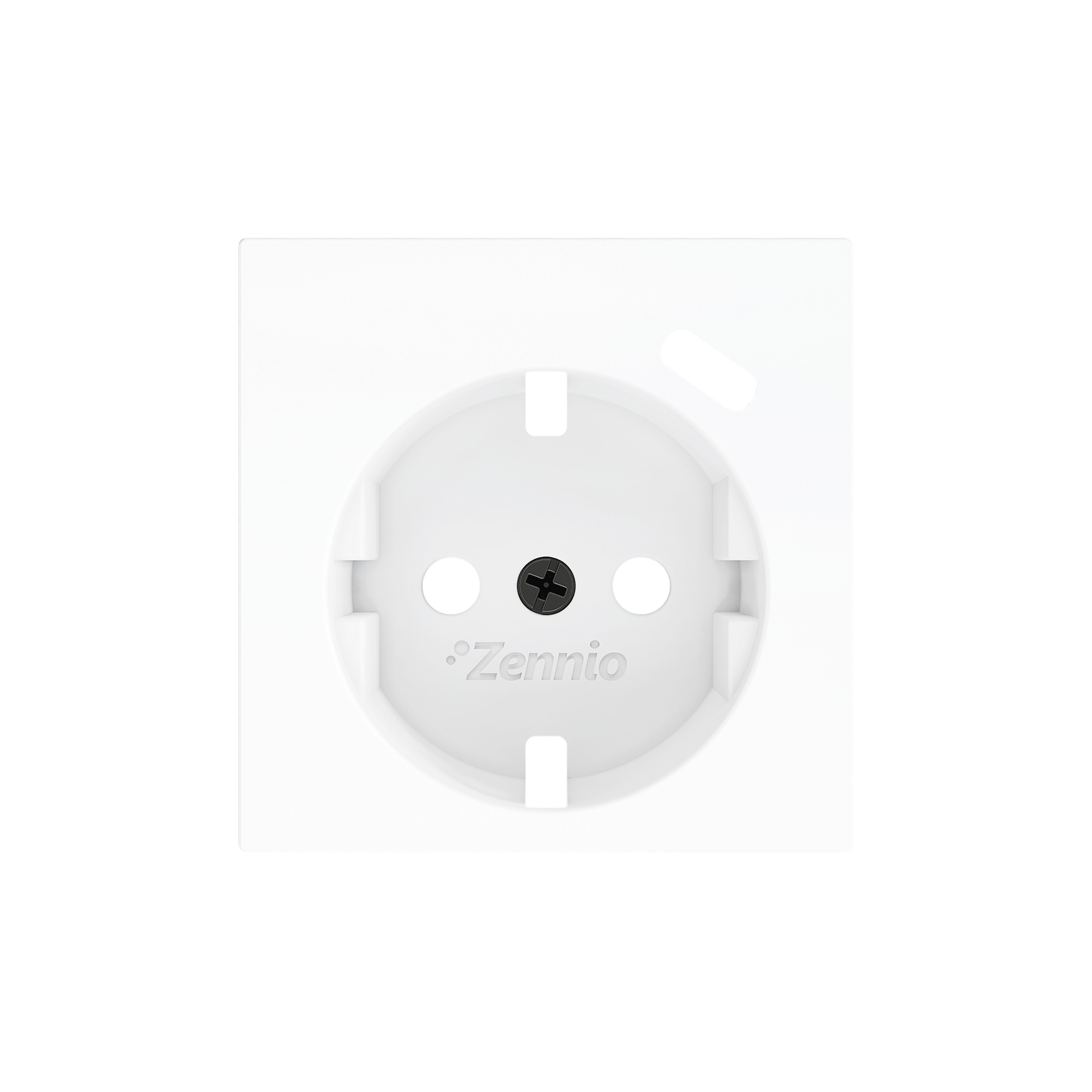 ZENNIO - ZS55. Schuko socket cover with USB C 55x55 mm - Matt white