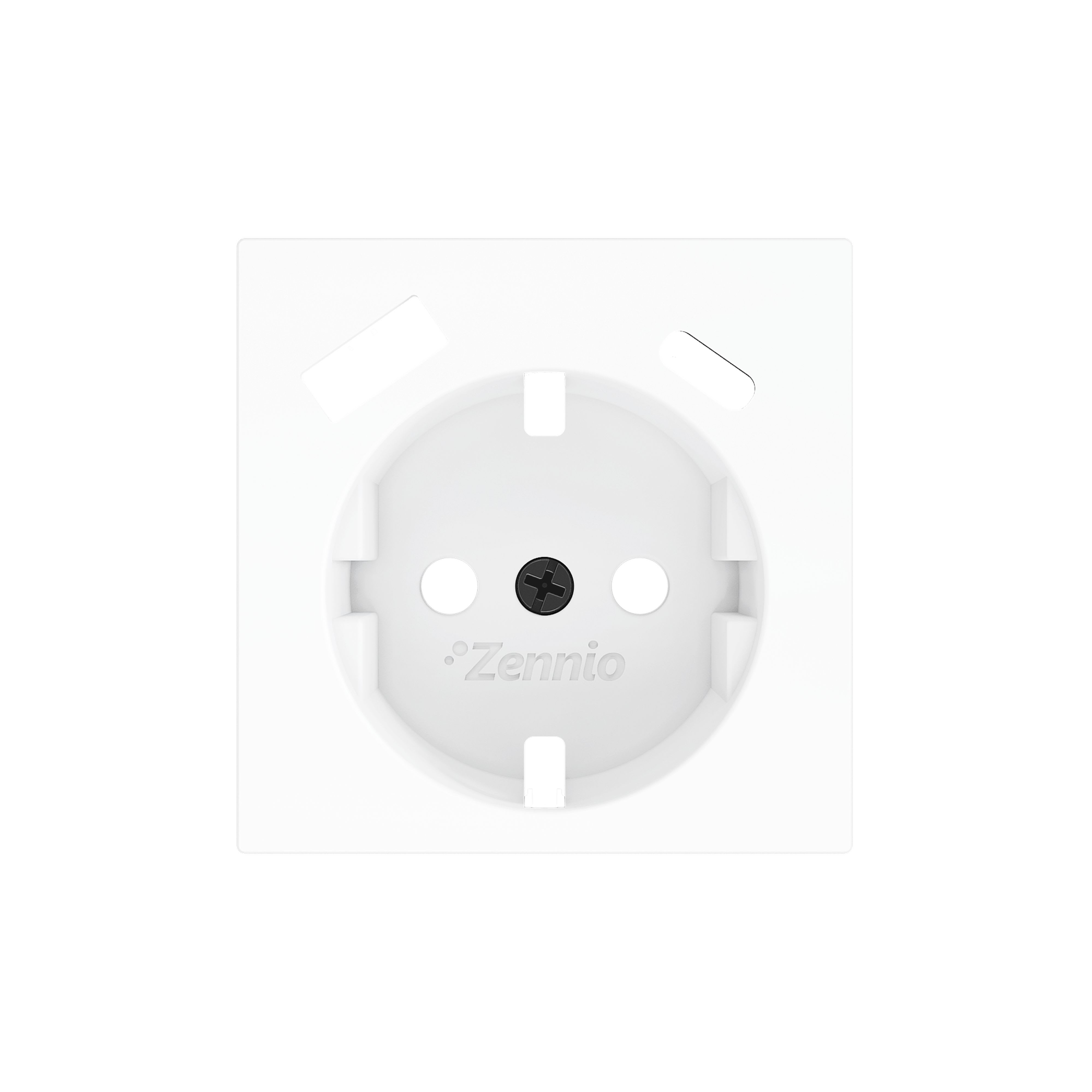 ZENNIO - ZS55. Schuko socket cover with USB C and A 55x55 mm - Matt white