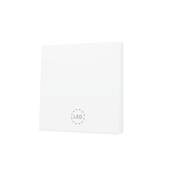 ZENNIO - ZS55. Cache pour bouton poussoir Soft KNX simple 55 x 55 mm. Appui en bas - B...