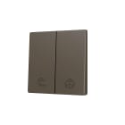 ZENNIO FRANCE - ZS55. Cache pour bouton poussoir Soft KNX double 55x55 mm. Appui en bas - Mok...