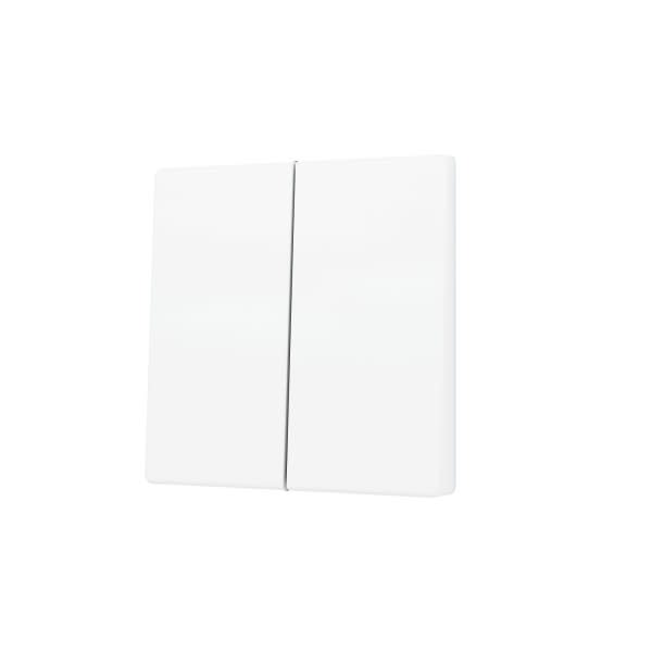 ZENNIO - ZS55. Cache pour bouton poussoir Soft KNX double 55 x 55 mm. Appui en bas - B...