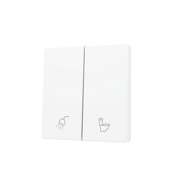 ZENNIO - ZS55. Cache pour bouton poussoir Soft KNX double 55 x 55 mm. Appui en bas - B...