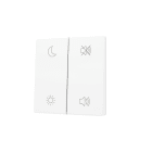ZENNIO - ZS55. Cache pour bouton poussoir Soft KNX double 55 x 55 mm. Appui en bas&hau...