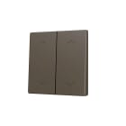 ZENNIO FRANCE - ZS55. Cache pour bouton poussoir Soft KNX double 55x55 mm. Appui en bas&haut ...