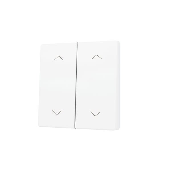 ZENNIO - ZS55. Cache pour bouton poussoir Soft KNX double 55 x 55 mm. Appui en bas&hau...