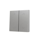 ZENNIO - ZS55. Cache pour bouton poussoir Soft KNX double 55 x 55 mm. Appui en bas&hau...
