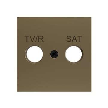 ZENNIO FRANCE - ZS55. Cache pour connecteur TV-R/SAT 55 x 55 mm - Champagne