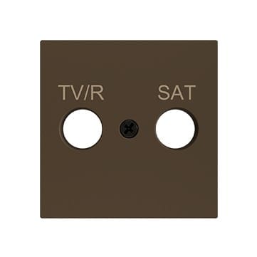 ZENNIO FRANCE - ZS55. Cache pour connecteur TV-R/SAT 55 x 55 mm - Moka